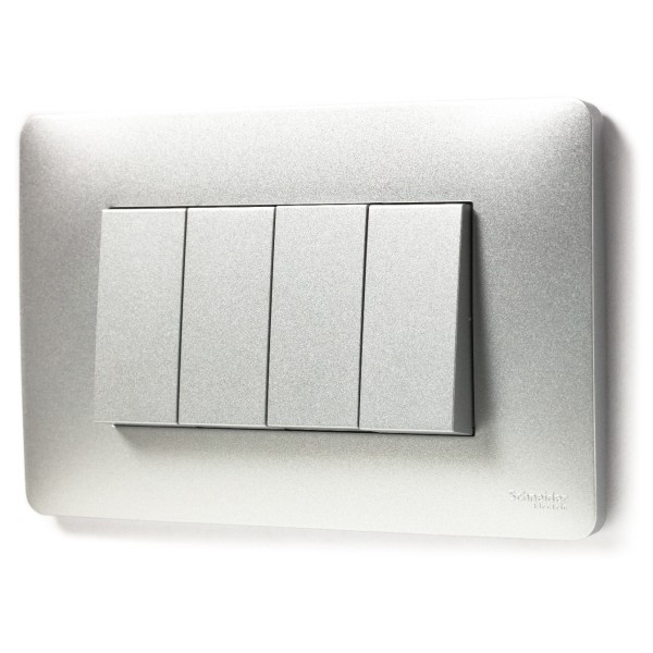 Рамка Schneider Electric NU210430 4М (алюминий) - фото №1