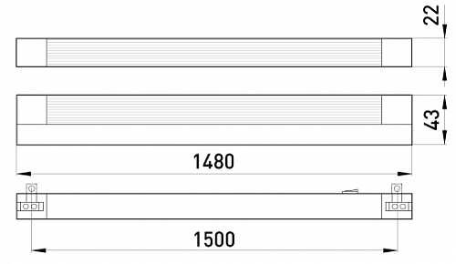 Люмінесцентний світильник E.Next e.lum.ch.1301.1.35 Т5 з електронним баластом (l001052) - фото №1