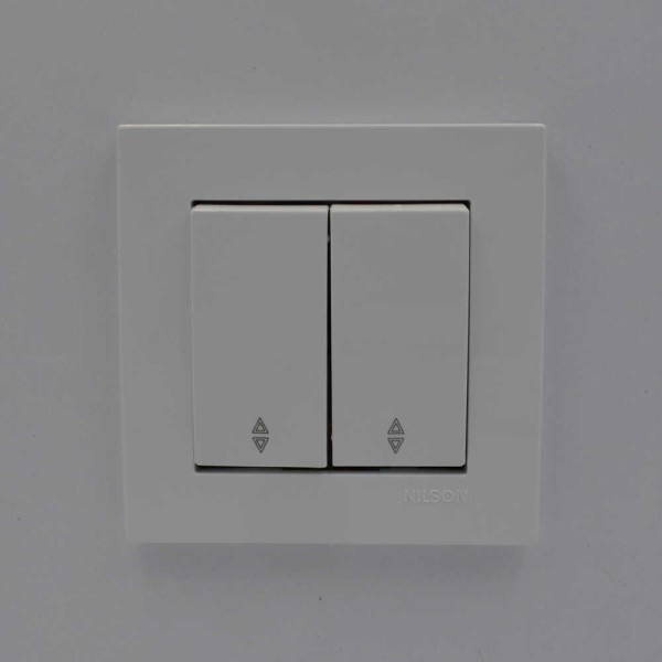 Вимикач Nilson Moda білий 2кл прохідний ( 21112009 ) - фото №1