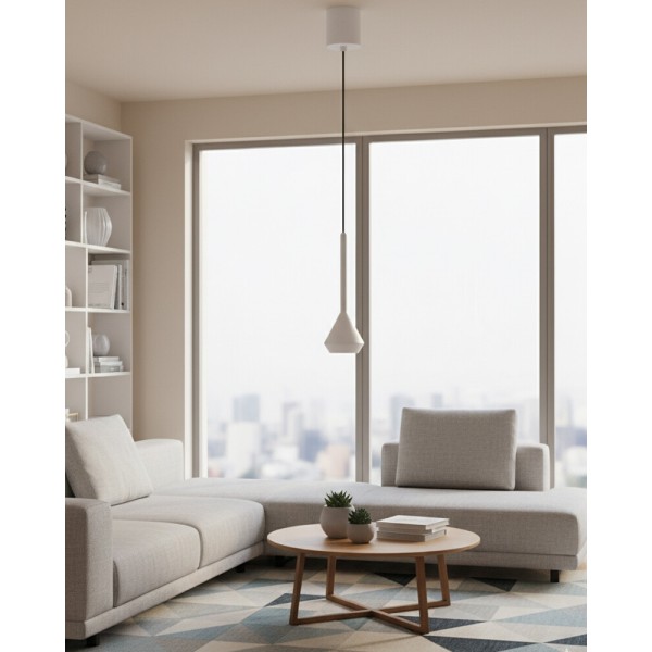 Подвесной светильник, люстра Kloodi PE-BONNY195 5W 3K 24D WH LED 350Lm IP20 белый - фото №1