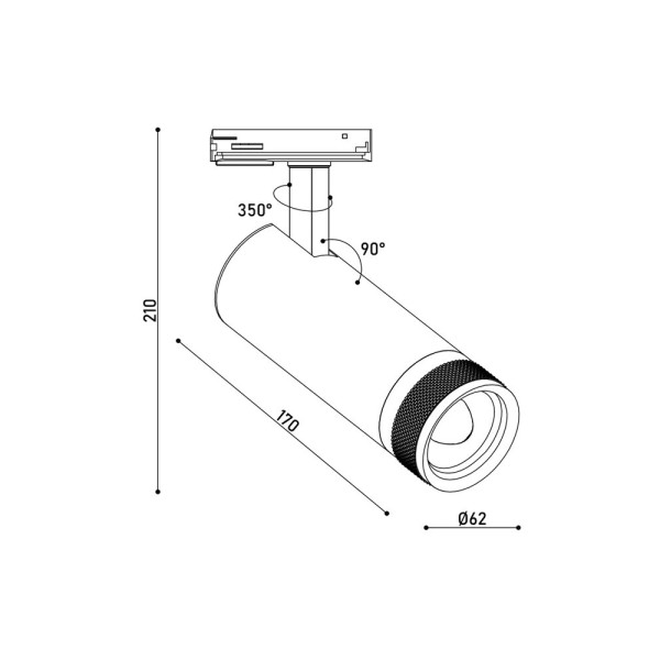 Трековый светильник Kloodi KD-FOCUS 15W 3K WH LED 1200Lm IP20 белый - фото №4