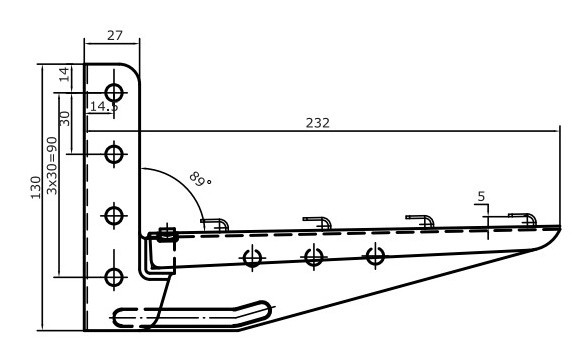 Полегшена консоль ML 200 мм DKC FC34107 - фото №4