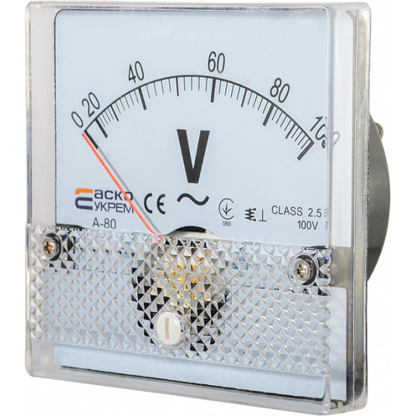 Вольтметр Аско-Укрем 100В АС 80х80мм (А-80) (A0190010056) - фото №1