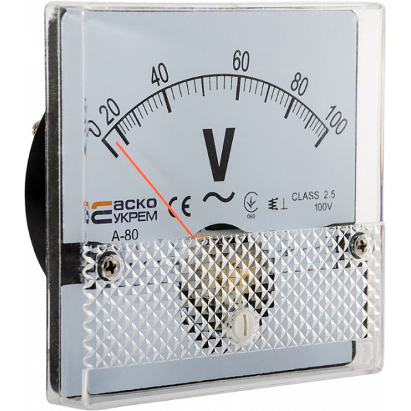 Вольтметр Аско-Укрем 100В АС 80х80мм (А-80) (A0190010056) - фото №3