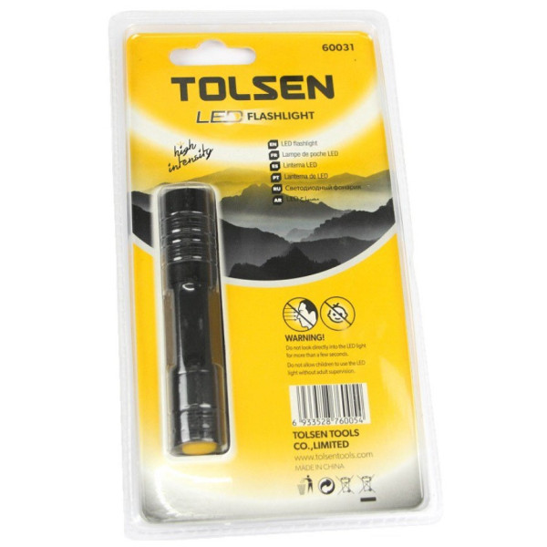 Водонепроникний ліхтар в алюмінієвому корпусі Tolsen (60031) IP66 20х98мм - фото №1