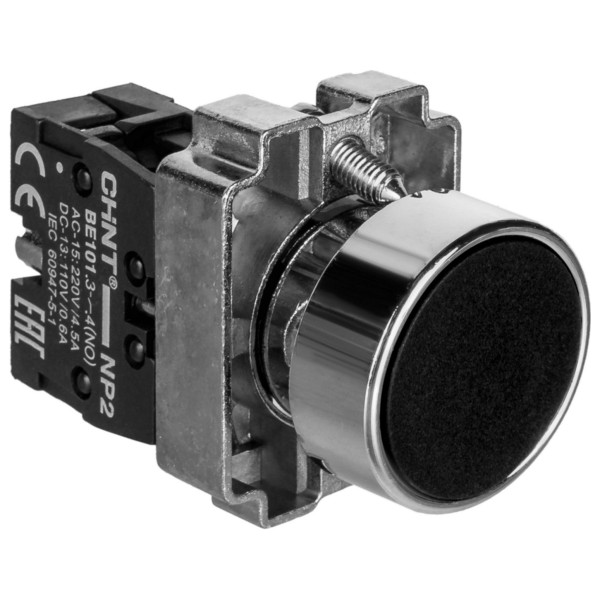 Кнопка Chint NP2-BA21 1NO IP40 чорна (573955)