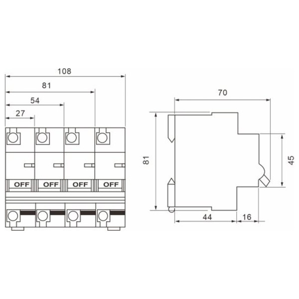 Модульный автоматический выключатель TOSUNlux TSB5-125 3P 100А D 6кА (6931934235326) - фото №2