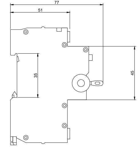 Автомат захисного відключення Promfactor FAP1-AC "C" 50А/0,03A 4P 6кА (FAP01C500304AC) - фото №3