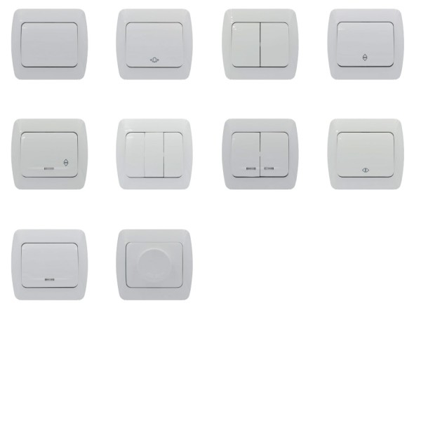 Выключатель ELBI ZIRVE Fixline белый 1кл ( 501-010201-200 ) - фото №5