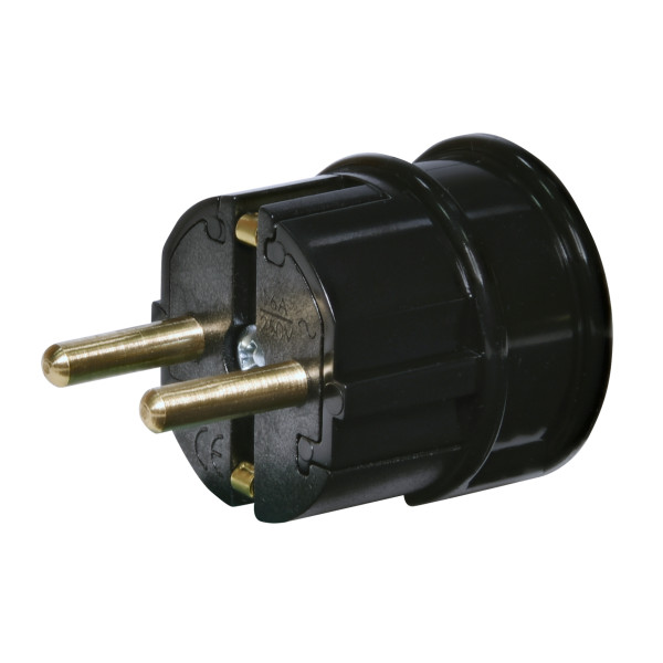 Вилка угловая ETI PPB-90 2Р+РЕ поликарбонат IP20 черная (4481005)