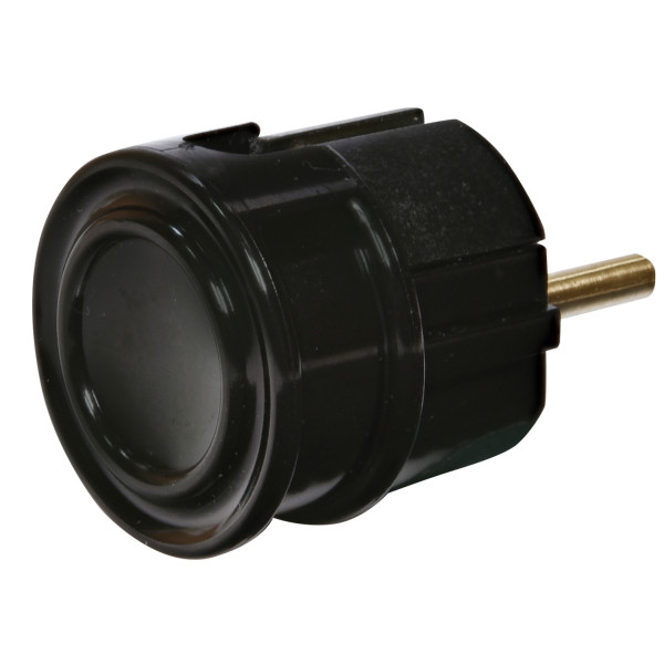 Вилка угловая ETI PPB-90 2Р+РЕ поликарбонат IP20 черная (4481005) - фото №1