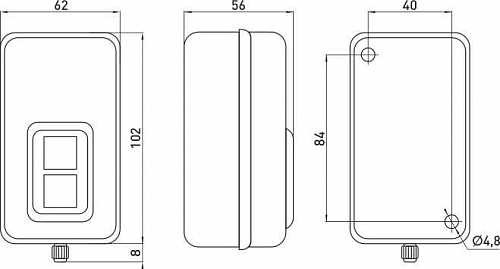 Металевий кнопковий пост E.Next e.mb.stand.xal.16a 16А On-Off (s006025) - фото №2