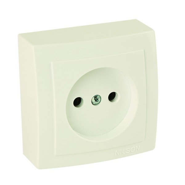 Розетка Nilson Themis кремовая 1-я без заземления ( 26121015 )
