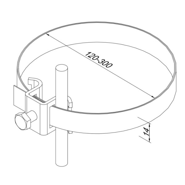 Универсальный хомут Leo Lightman Ø300 Ni/StZn (320333) - фото №3