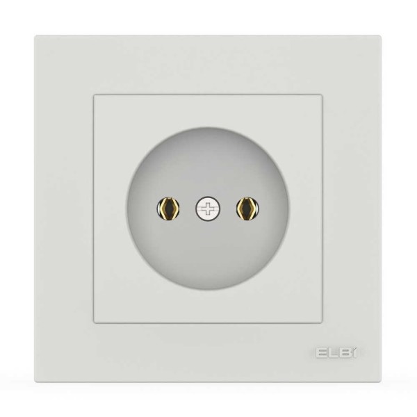 Розетка EL-BI VEGA белый мат 1-я без заземления ( 510-016200-215 )