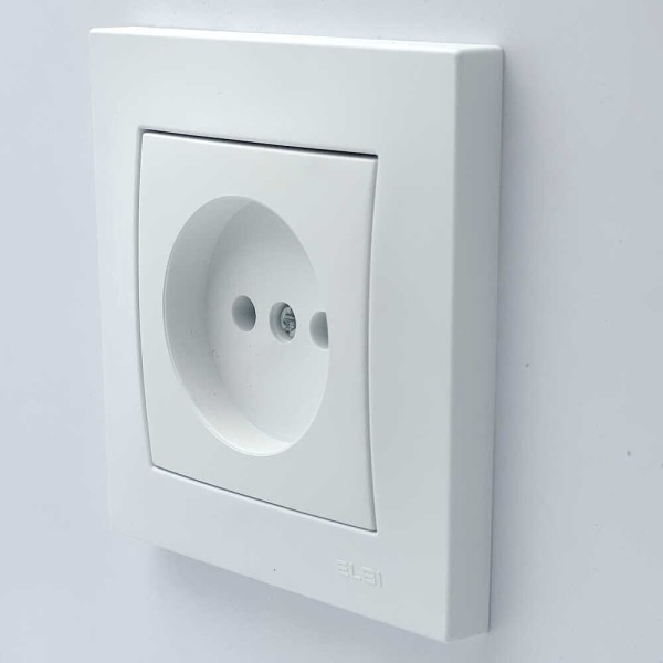 Розетка EL-BI VEGA белый мат 1-я без заземления ( 510-016200-215 ) - фото №2