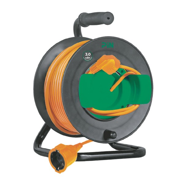 Подовжувач бобинний PIN з виносною розеткою 1г 40м 2х1 без заземлення ( 817400 )