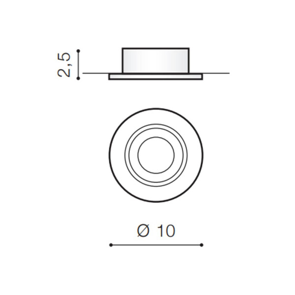 Точечный светильник AZzardo AZ4141 Carlo 1 Bk Wpust - фото №1