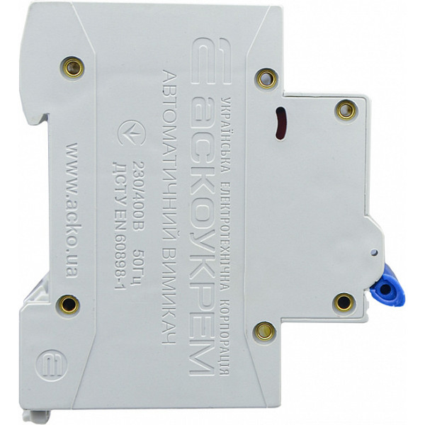 Модульный автоматический выключатель Аско-Укрем ВА-2017/C 1р 32А (A0010170006) - фото №4