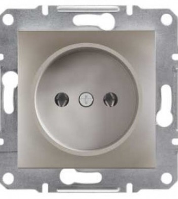 Розетка одинарная без рамки бронза Asfora, EPH3000169