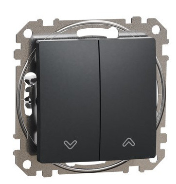 Кнопковий вимикач Schneider Electric Sedna Design & Elements для жалюзі чорний SDD114114