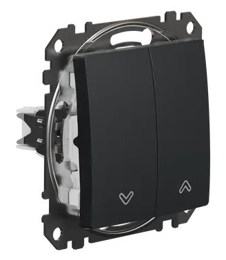 Кнопковий вимикач Schneider Electric Sedna Design & Elements для жалюзі чорний SDD114114 - фото №1