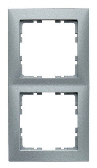 Рамка 2-местная алюминий Berker S.1