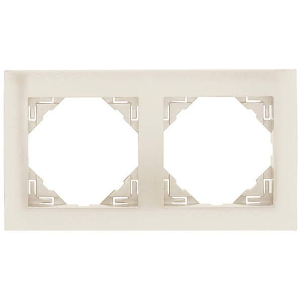 Рамка двойная Logus 90 жемчуг 90920 TPE