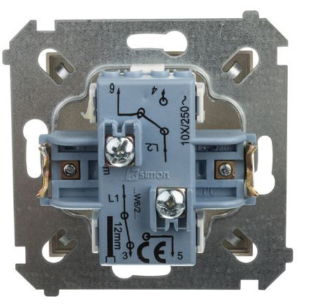 Двойной проходной выключатель Kontakt Simon Simon 54 Premium DW6/2.01/44 (золото) - фото №1