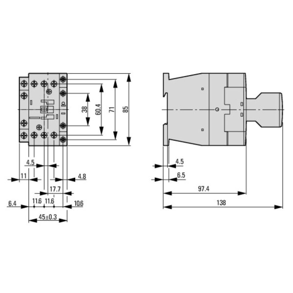 Контактор Eaton Moeller DILM17-10 (RDC24) - фото №6