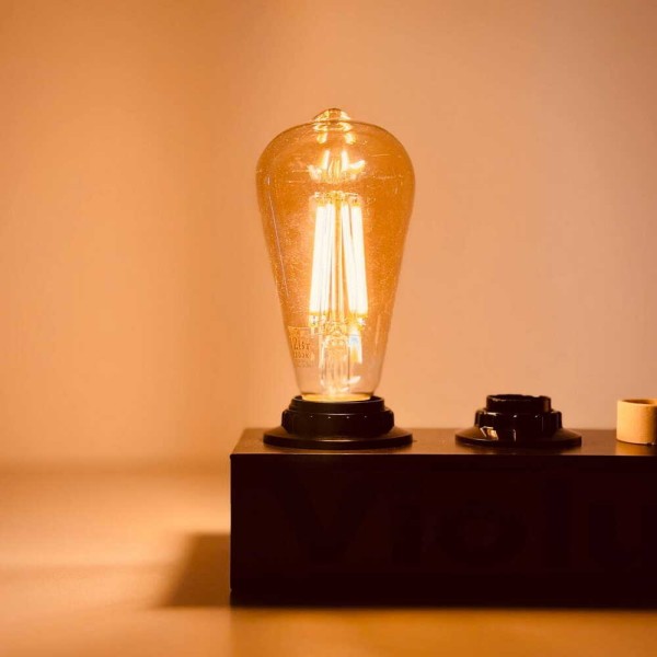 Лампа LED FILAMENT ST64 12W E27 2200К VIOLUX ( 836034 ) - фото №2