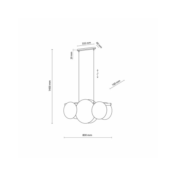 Люстра TK Lighting 10005 Pulse E27 3x15W IP20 - фото №4