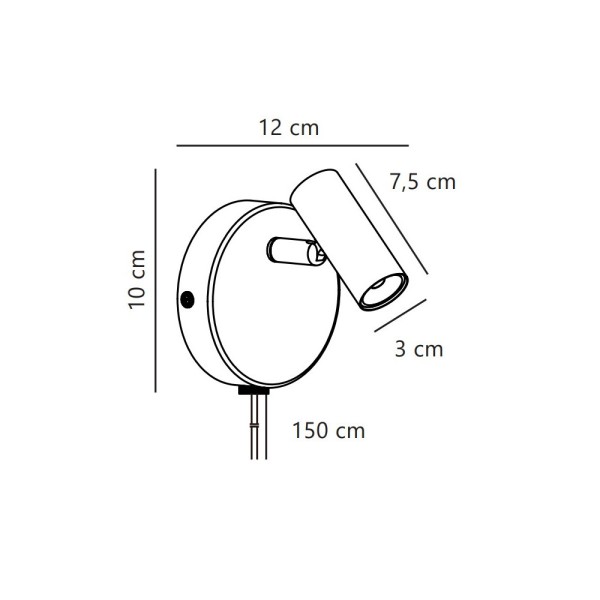 Бра, настінний світильник Nordlux 2612501003 Omari LED 1x3.2W 2700K 320Lm IP20 чорний - фото №4