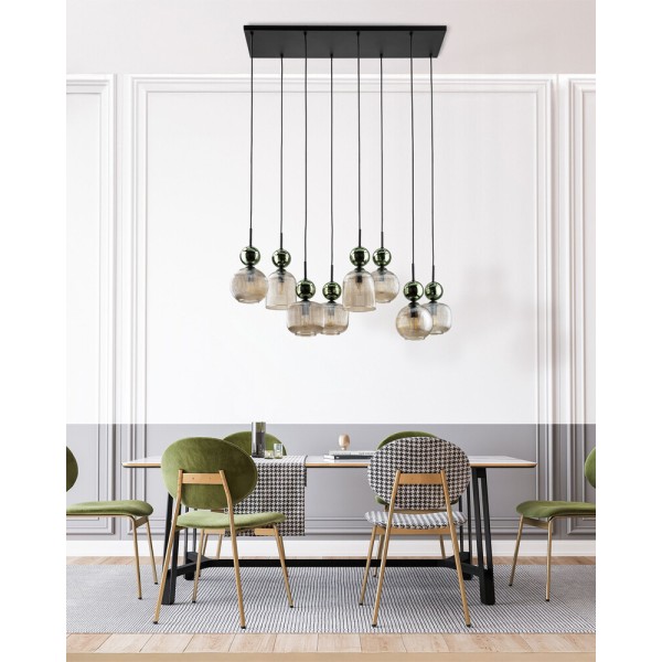 Подвесной светильник, люстра TK Lighting 11151 Sophia E14 8x10W IP20 зеленый - фото №1