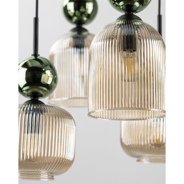 Подвесной светильник, люстра TK Lighting 11151 Sophia E14 8x10W IP20 зеленый - фото №3