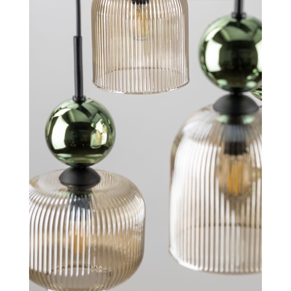 Подвесной светильник, люстра TK Lighting 11151 Sophia E14 8x10W IP20 зеленый - фото №4