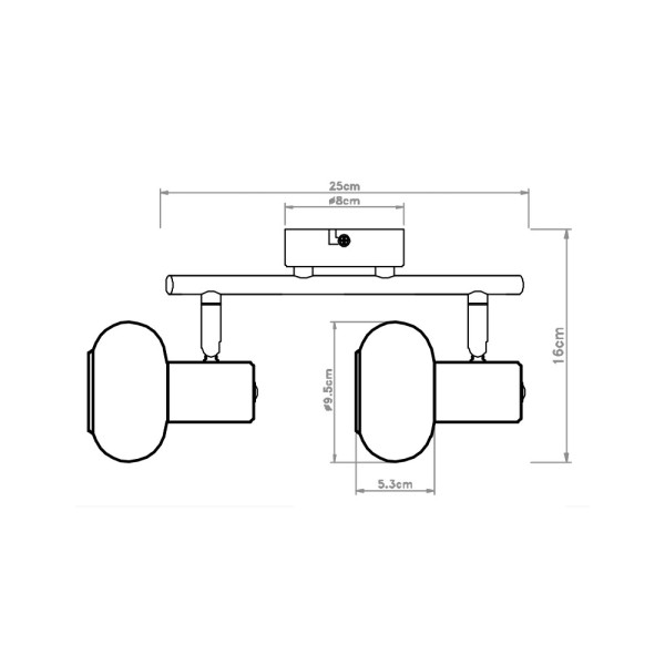 Спот Reality 841402-32 Lauree E14 2x40W IP20 Bl - фото №3