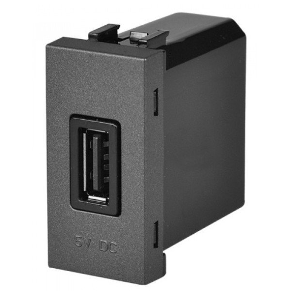 USB розетка ABB Zenit N2185 AN 1М (антрацит) - фото №1