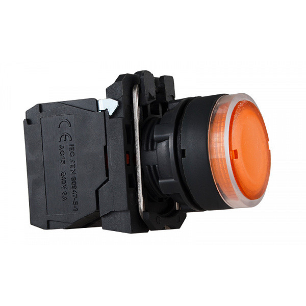 Кнопка Аско-Укрем TB5-AW35M5 з підсвічуванням жовта (A0140010175) - фото №3