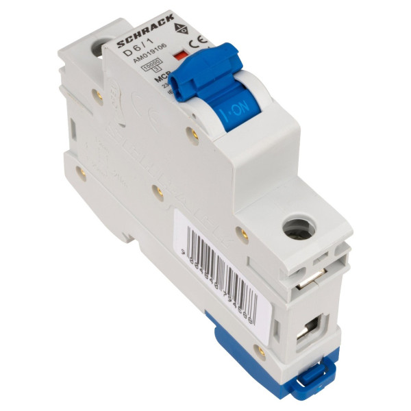 Автоматичний вимикач Schrack AM019106 10кА 6А 1P х-ка D - фото №2