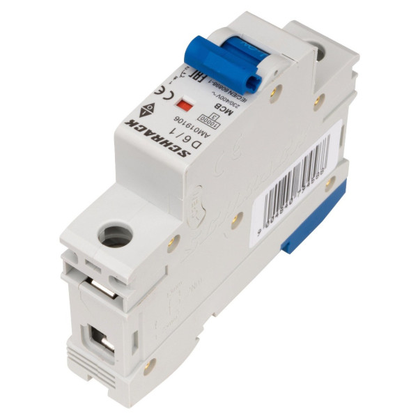 Автоматичний вимикач Schrack AM019106 10кА 6А 1P х-ка D - фото №4