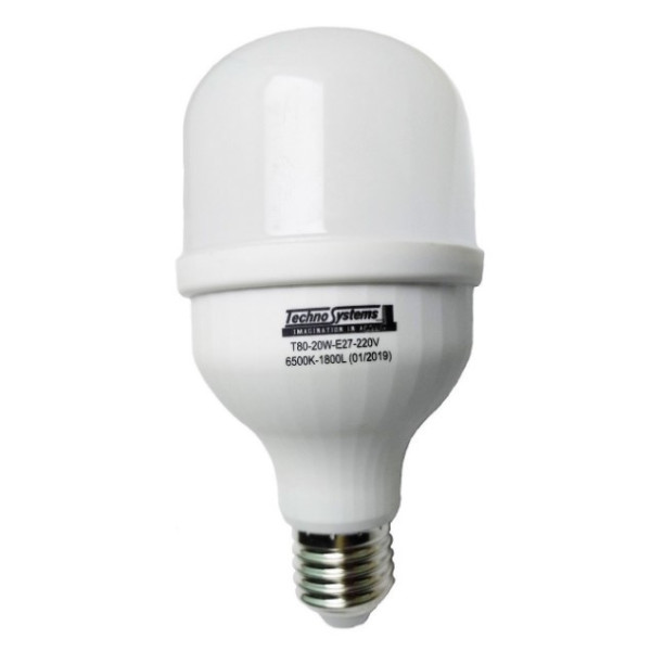 Світлодіодна лампа TNSy LED Bulb-T80-20W-E27-220V-6500K-2100L GOLDEN (TNSy5000044)