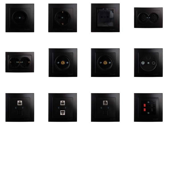 Розетка Nilson Touran чорна TV прохідна (24221028) - фото №2