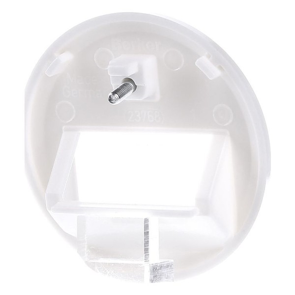 Центральна панель для подвійної комунікаційної розетки полярна білизна Berker 1930 - фото №4