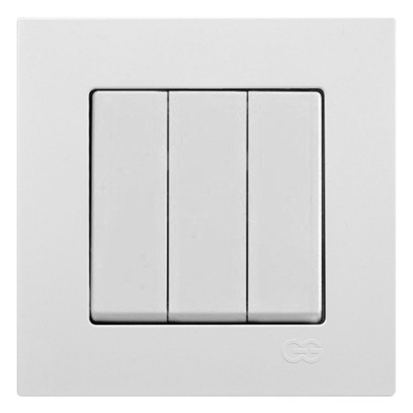Выключатель 3-клавишный Gunsan Eqona