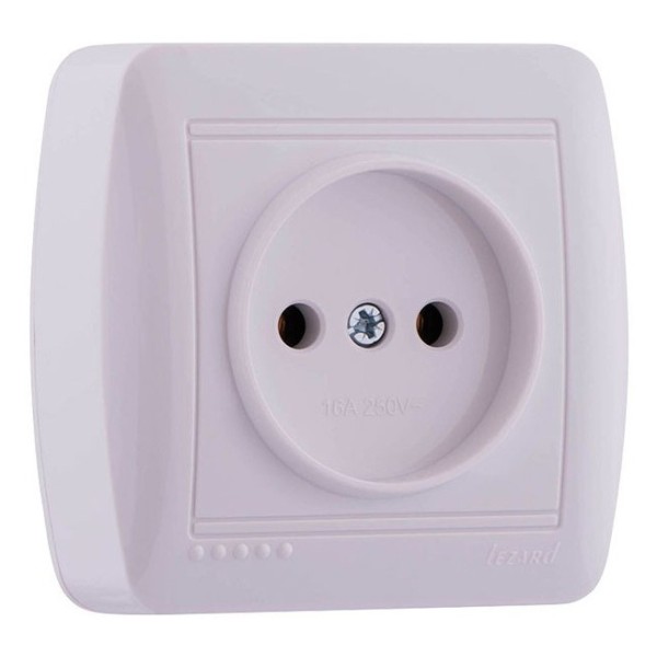 Розетка біла Demet, Lezard