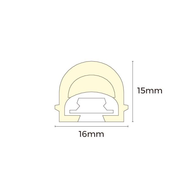 Термостойкий гибкий неон COLORS Sauna 24V IP67 5W 165Lm 1600K 5м (ANT1615-EW) - фото №1