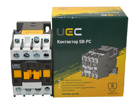 Контактор UEC SB-РC-018 18А 400В/АС3 1NO (PC1-SB-018-400-10) - фото №1