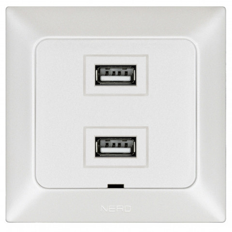 Розетка USB NE-AD ARAS 93-110-72 2 TYPE-A біла