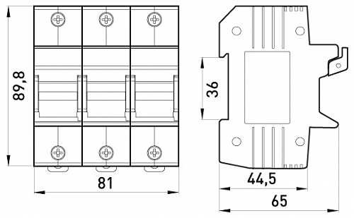 Держатель предохранителя E.Next e.fuse.1451.h3 на DIN-рейку 14х51 3р 63А (i0300006) - фото №4